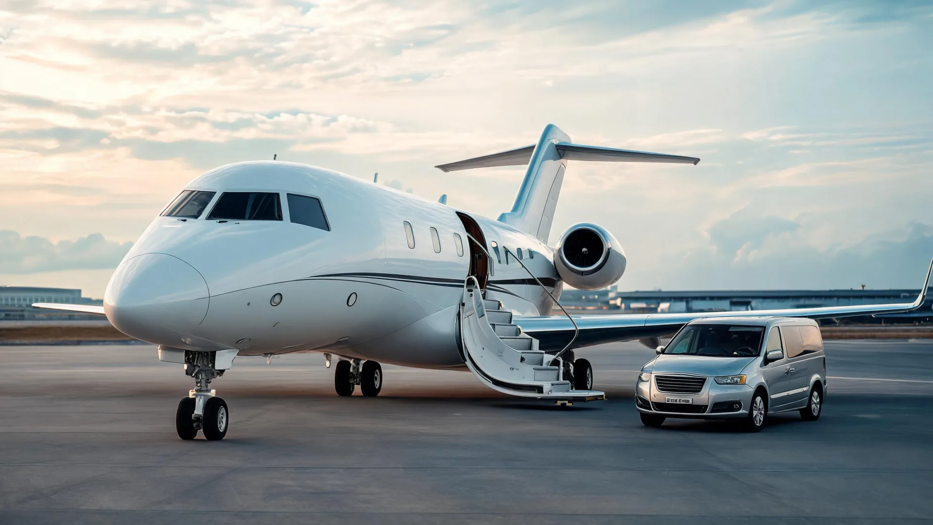 Private aircraft receiving ground handling support